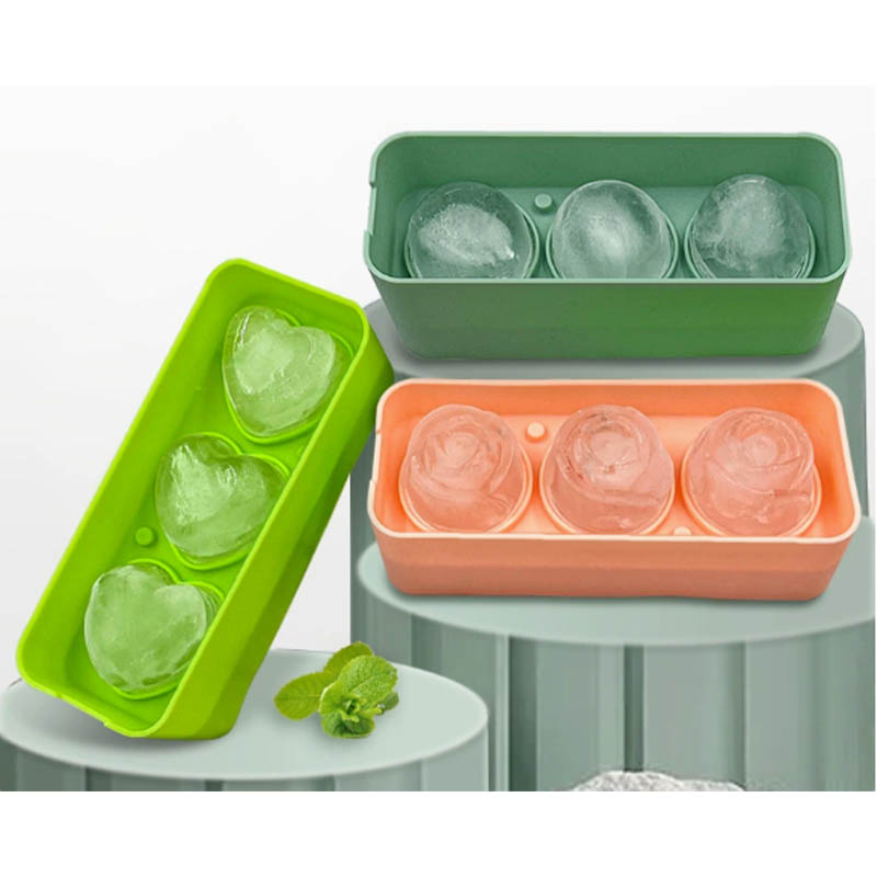 Rose-Shaped Ice Hockey Tray Mold